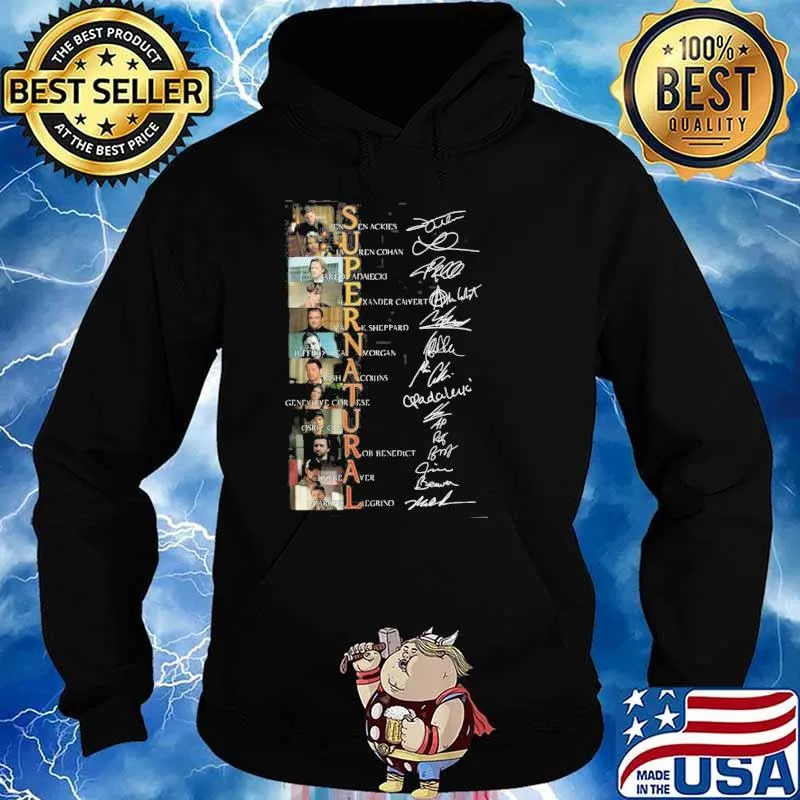 Supernatural Lauren Cohan Areo Padalecki signatures s Hoodie