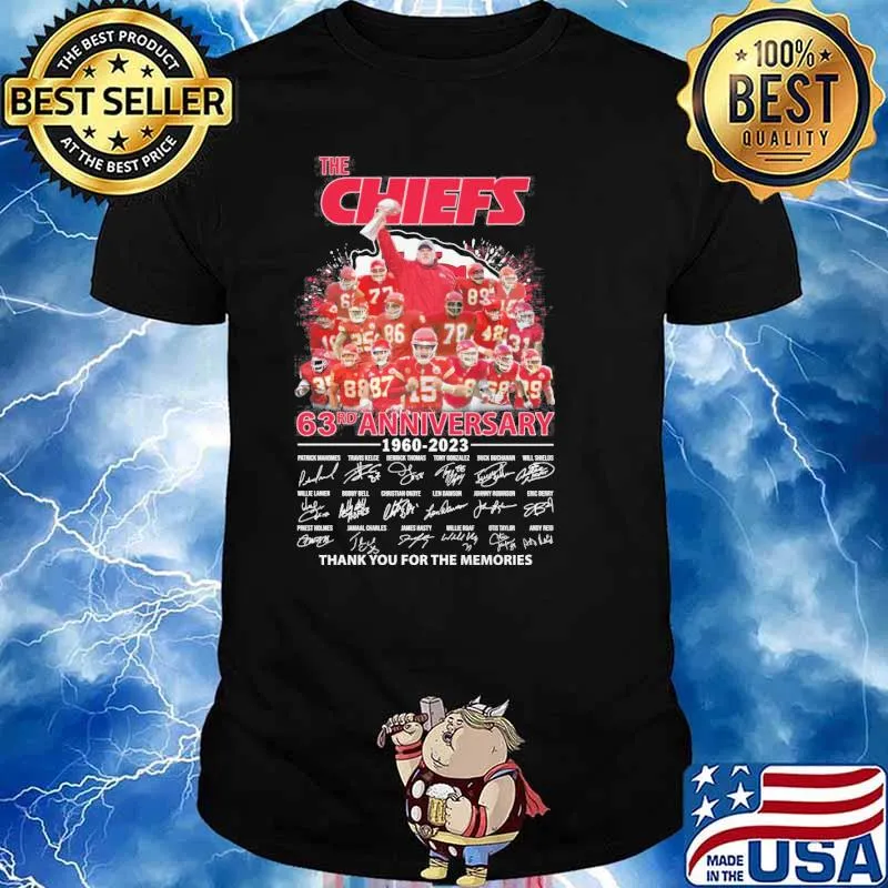 The Chiefs 63rd anniversary 1960-2023 thank you for the memories signatures shirt