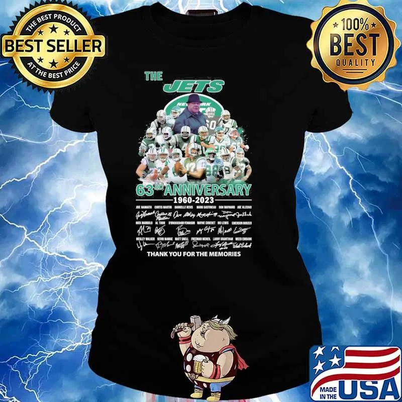 The Jets 63rd anniversary 1960-2023 thank you for the memories signatures s Ladies tee