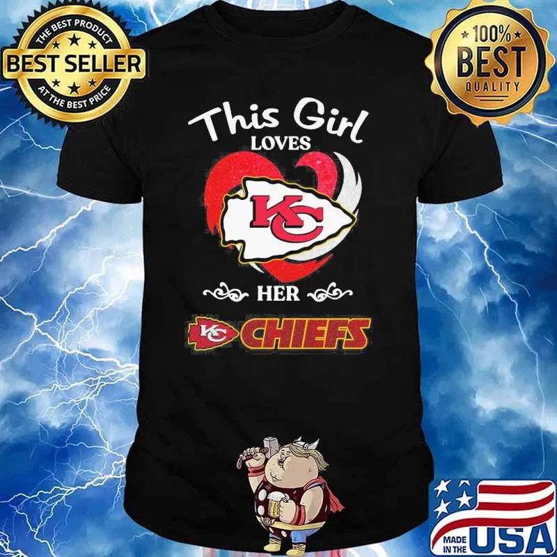 This girl loves her Kansas city Chiefs heart diamond shirt