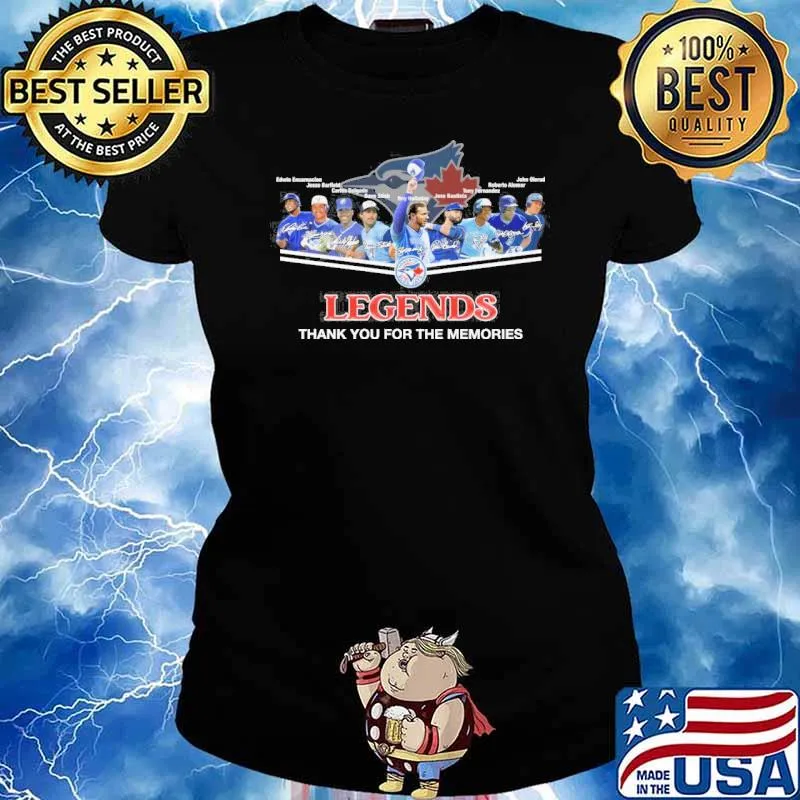 Toronto Blue Jays legends thank you for the memories signatures s Ladies tee