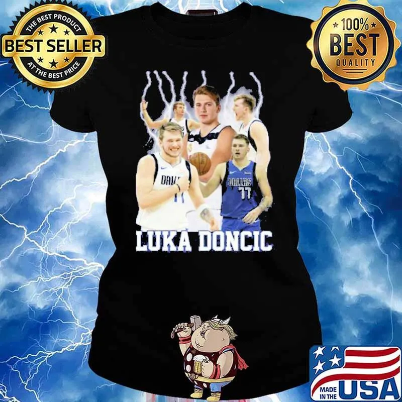 Vintage 90s Luka Doncic Dallas Basketball sport Shirt Ladies tee