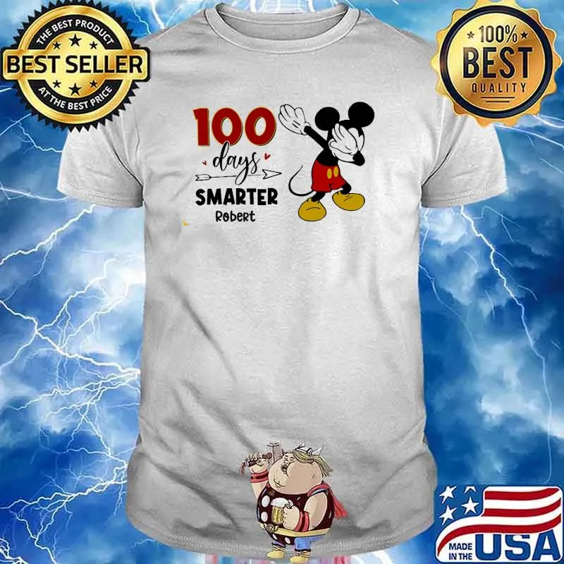 100 days smarter robert Mickey dabbing shirt
