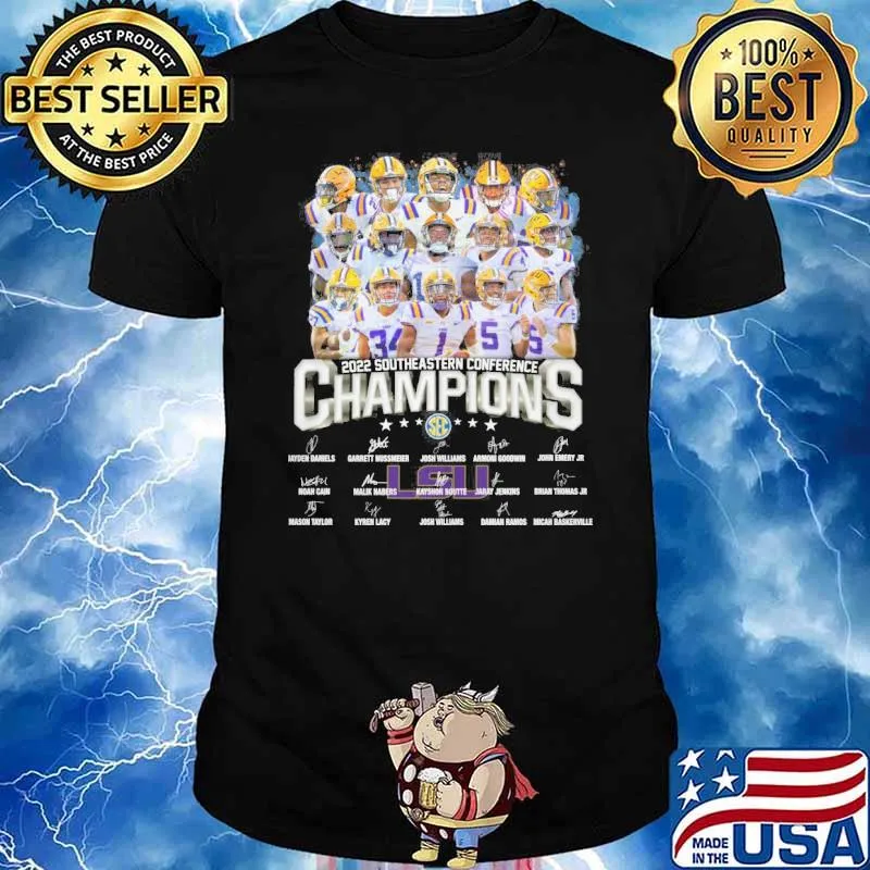 2022 southeastern conference champions LSU Tigers Louisiana State University signatures shirt