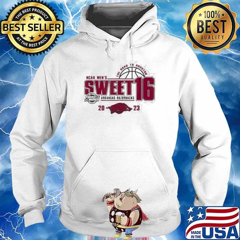 Arkansas Razorbacks Men’s Sweet 16 March Madness Basketball 2023 The road to Houston Shirt Hoodie