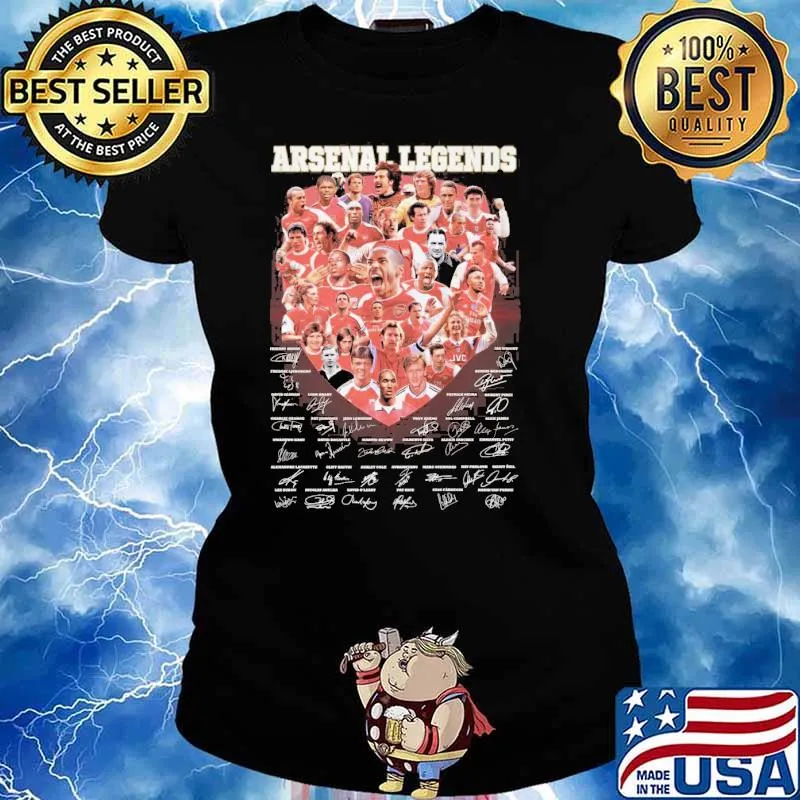 Arsenal Legends heart signatures sport s Ladies tee