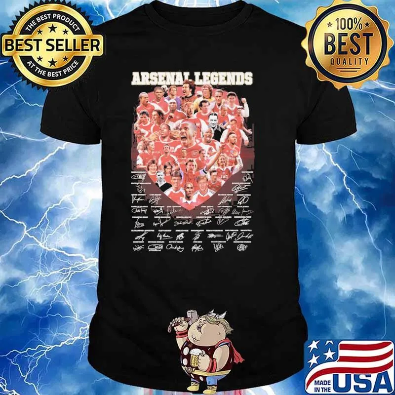 Arsenal Legends heart signatures sport shirt