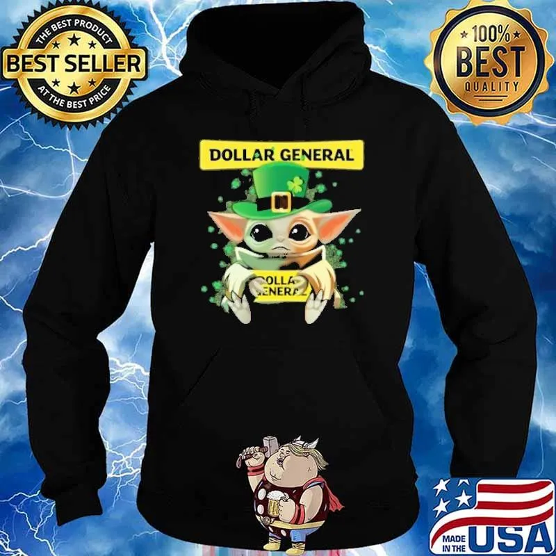 Baby yoda hug Dollar general St.Patrick's day s Hoodie