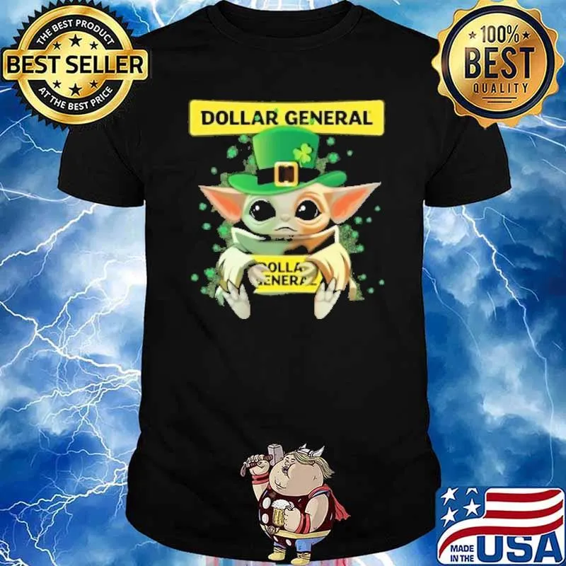 Baby yoda hug Dollar general St.Patrick's day shirt