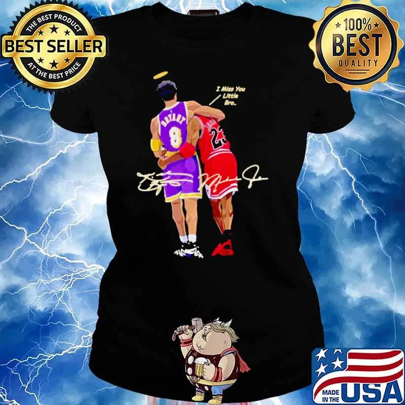 BRYANT AND JORDAN I MISS YOU LITTLE BRO SIGNATURES 2023 SHIRT Ladies tee