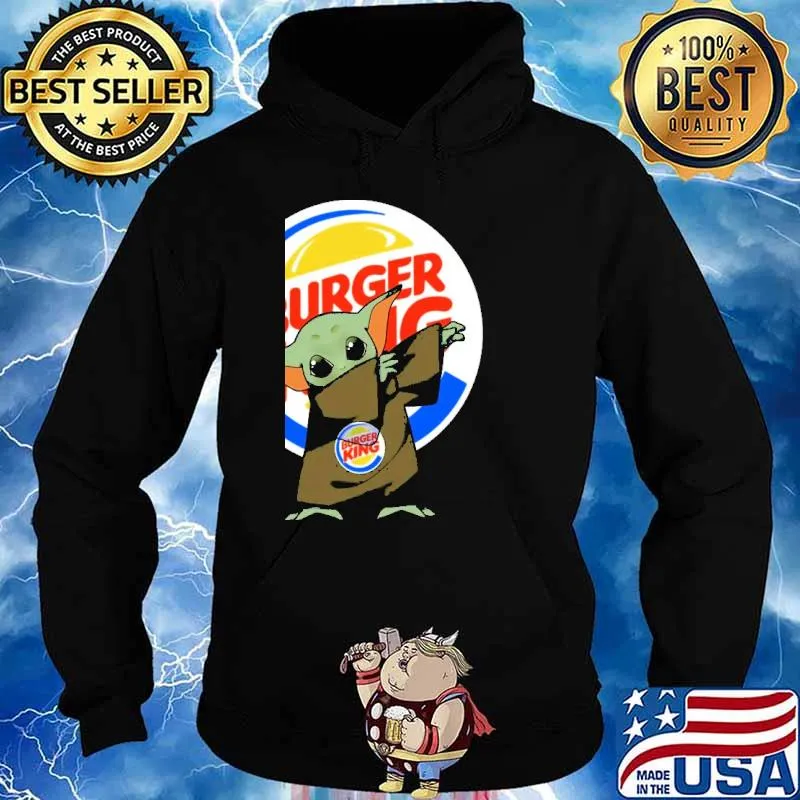 Burger king baby yoda dabbing s Hoodie