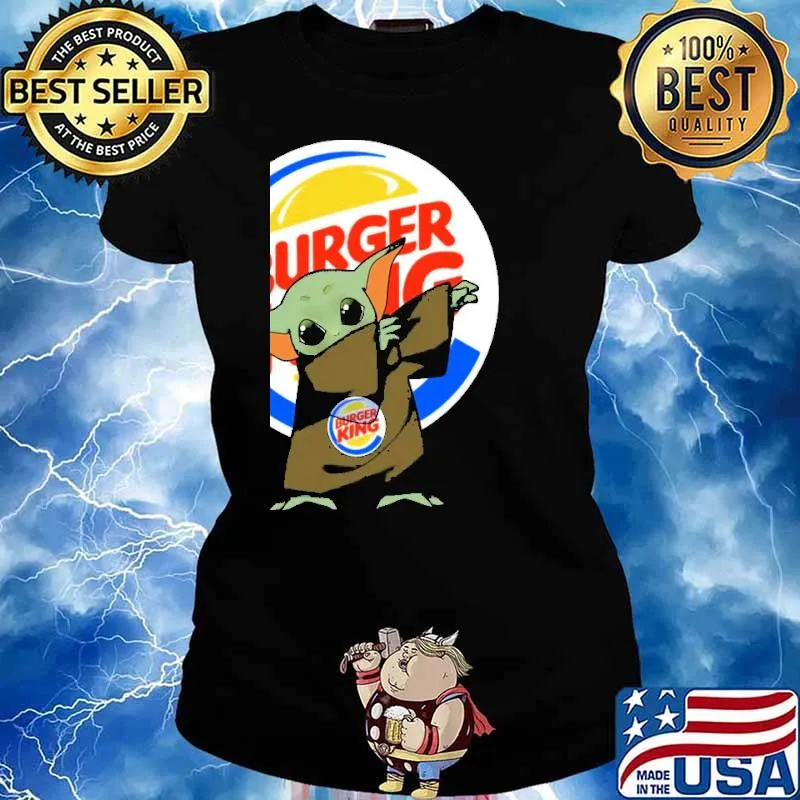 Burger king baby yoda dabbing s Ladies tee