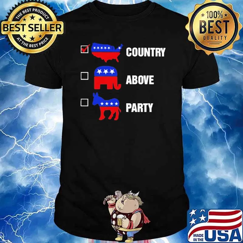 Country above party map Biden 2023 shirt