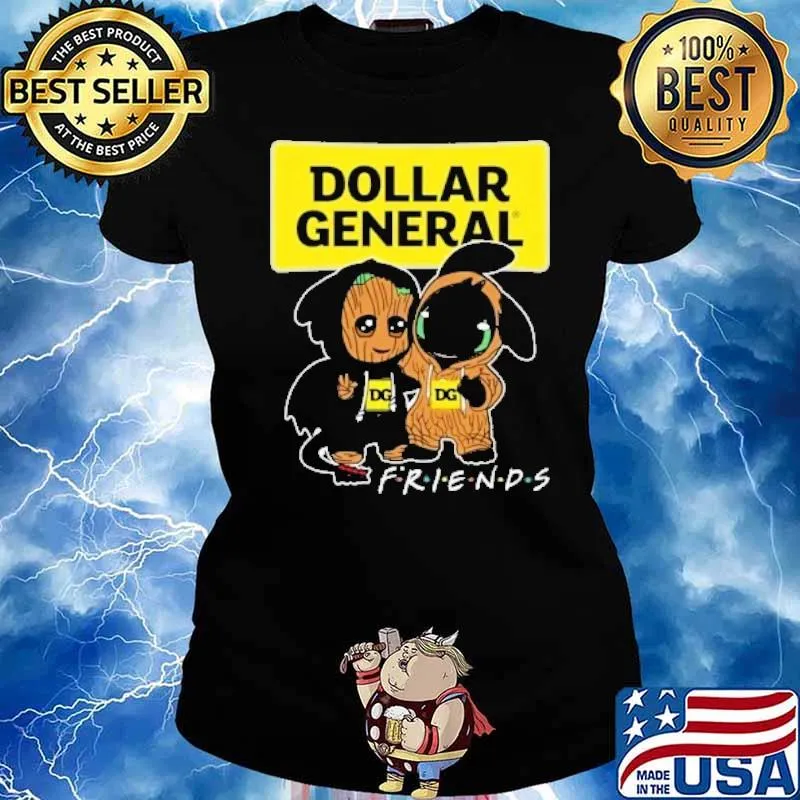 Dollar General friends groot and toothless s Ladies tee