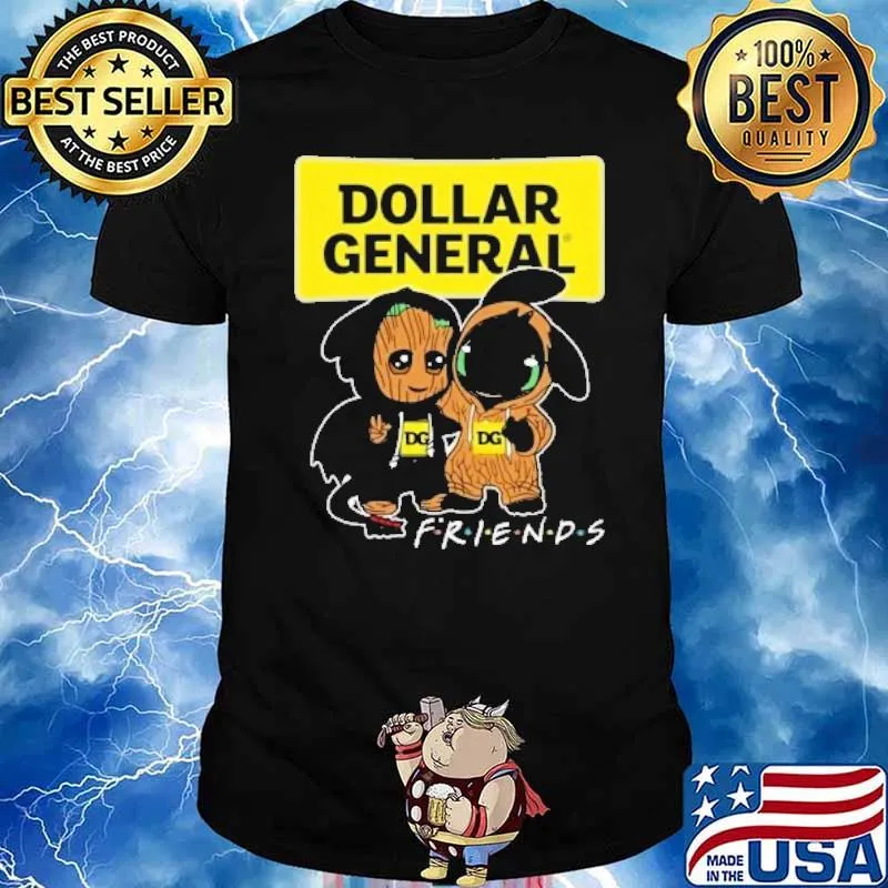 Dollar General friends groot and toothless shirt