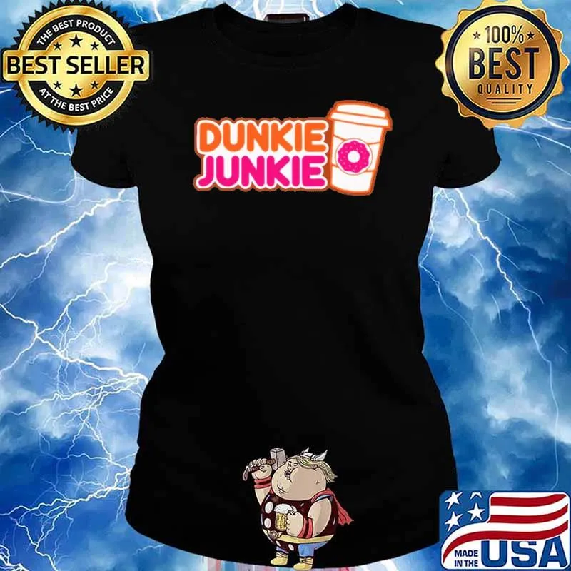 Dunkie Junkie logo s Ladies tee