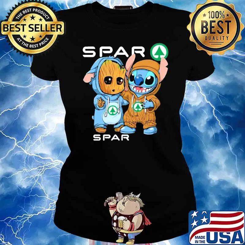 Groot and Stitch Spar s Ladies tee
