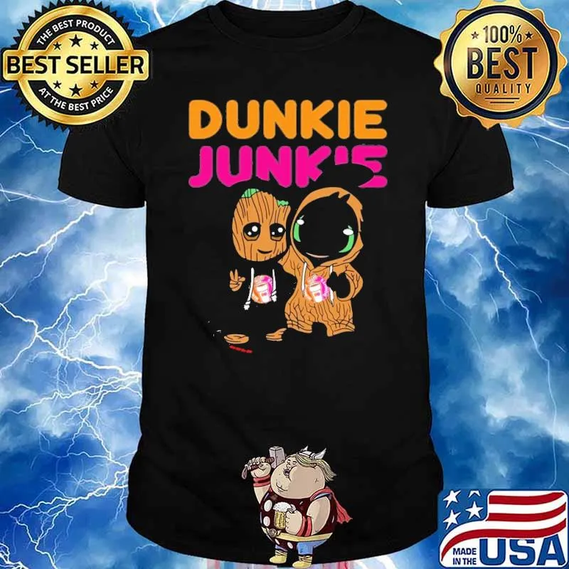Groot and toothless Dunkie Junkie shirt