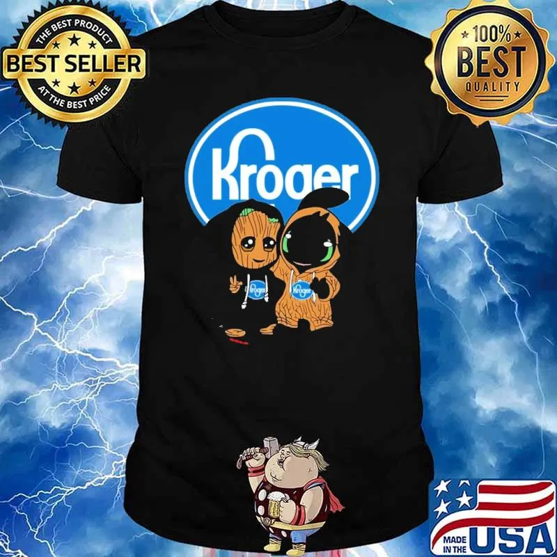 Groot and toothless Kroger shirt