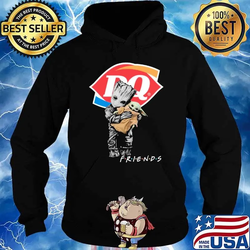 Groot hug baby yoda Dairy queen friends s Hoodie