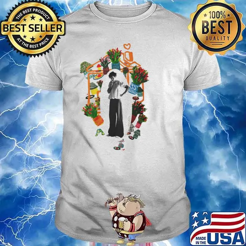 Harry Styles flower singer shirt
