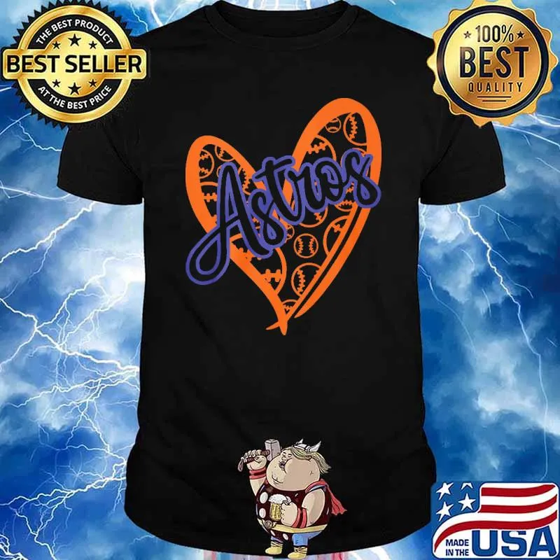 Houston Astros heart baseball love shirt