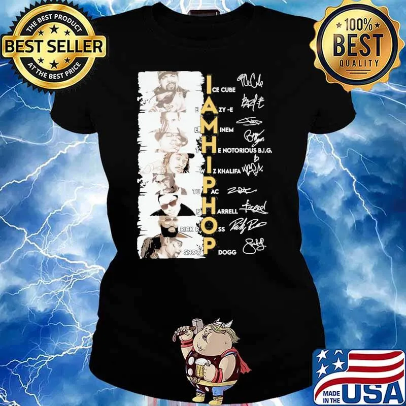 I am hiphop signatures Ice Cube Eazy-E s Ladies tee