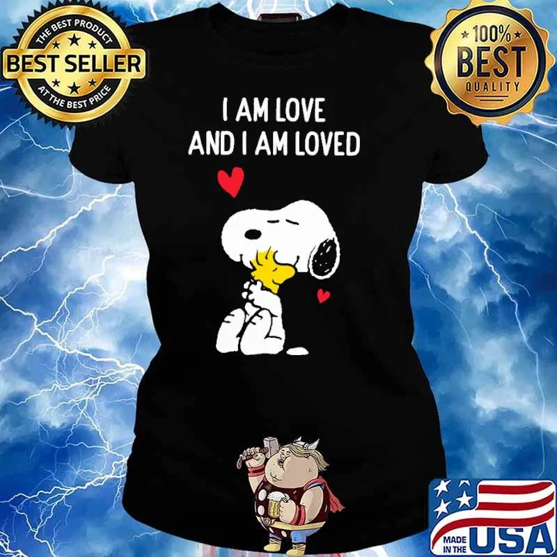 I am love and I am loved snoopy and woodstocks s Ladies tee