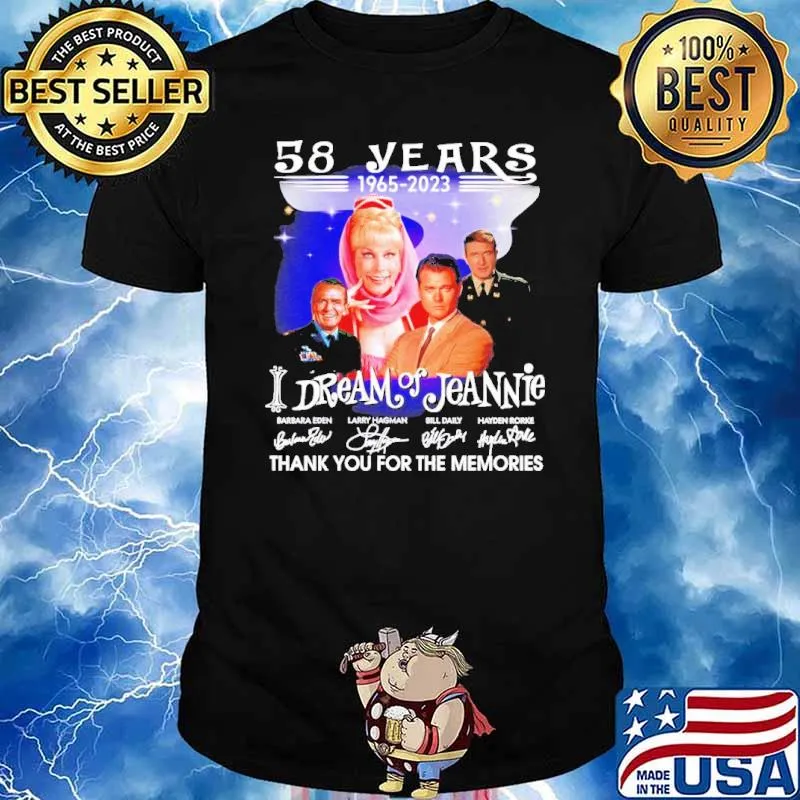 I Dream of Jeannie 58 years thank you for the memories signatures 1965-2023 shirt