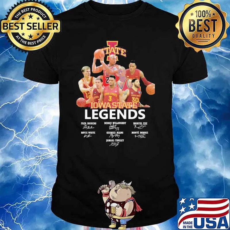 Iowa State legends Fred Houberg Dedric Willoughby signatures shirt