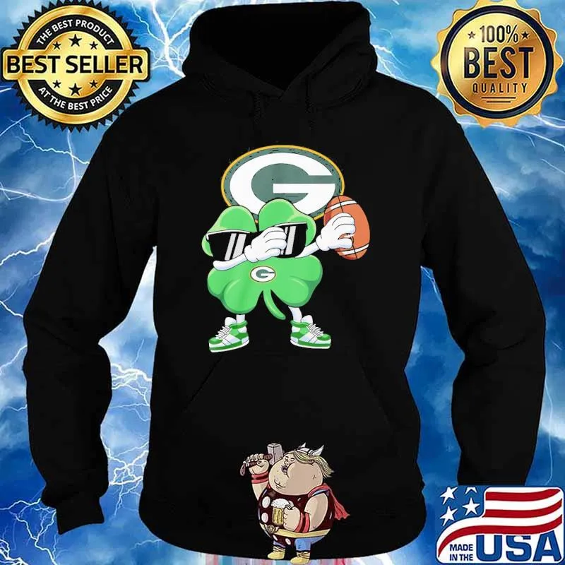 Irish St.Patrick's day dabbing Green bay Packer s Hoodie