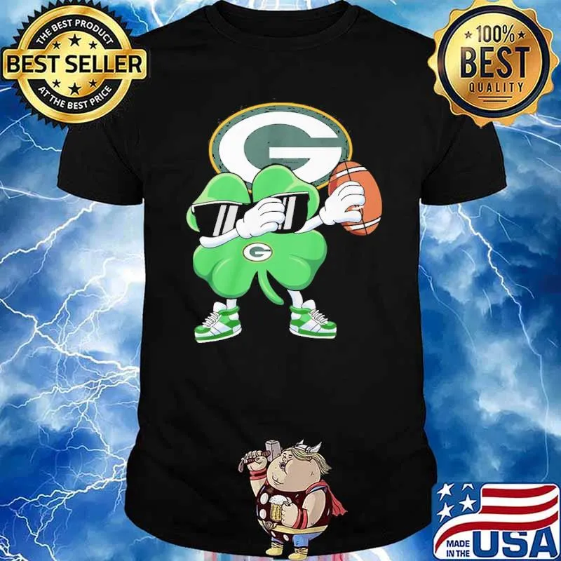 Irish St.Patrick's day dabbing Green bay Packer shirt
