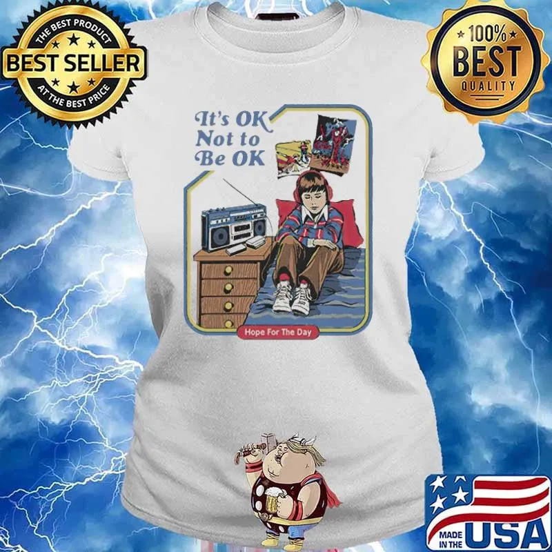 It’s ok not to be ok hope for the day ringer s Ladies tee