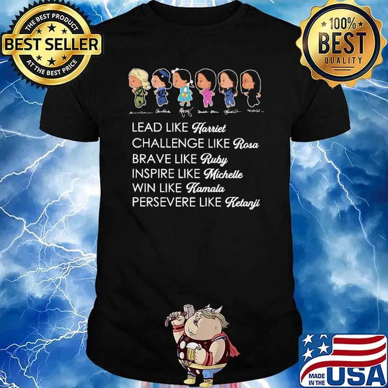 Lead like Harriet chibi- Black Women in History Harriet Rosa ruby shirt