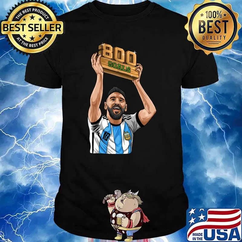 Lionel Messi 800 Goals Argentina 21 FC Barcelona Football Soccer T-Shirt