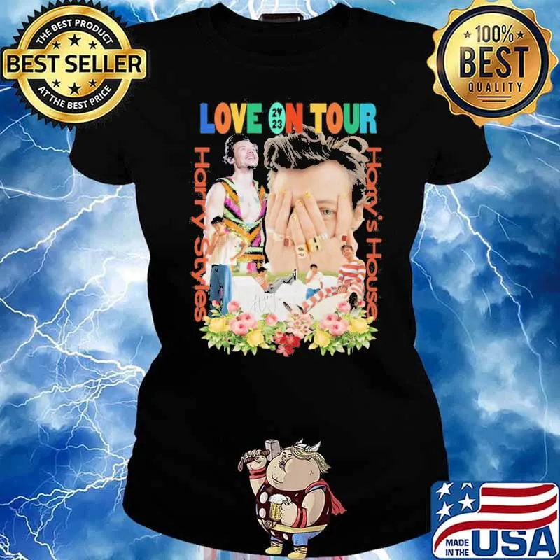Love on tour Harry Styles Harry's house signature s Ladies tee