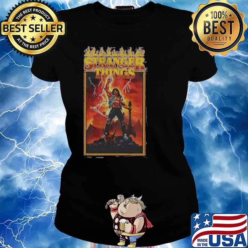 Metal Dude Eddie Stranger Things movie series Shirt Ladies tee