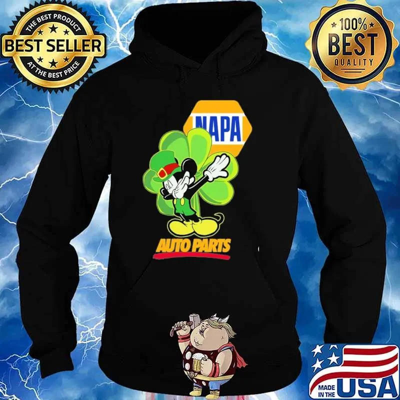 Mickey dabbing Napa auto parts St.Patrick's day s Hoodie