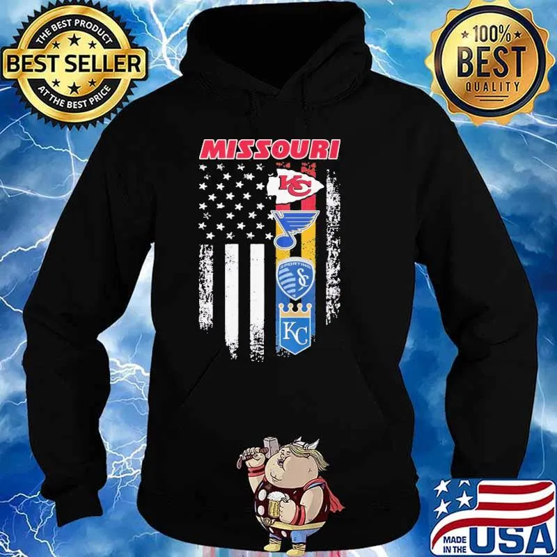 Missouri Kansas city Chief Sporting Kansas City St. Louis Blues Royals America flag s Hoodie