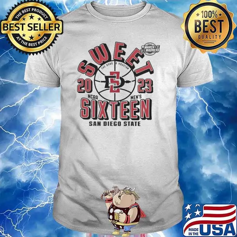 Ncaa San Diego State Aztecs 2023 Sweet 16 The Road To Houston March Madness Shirt