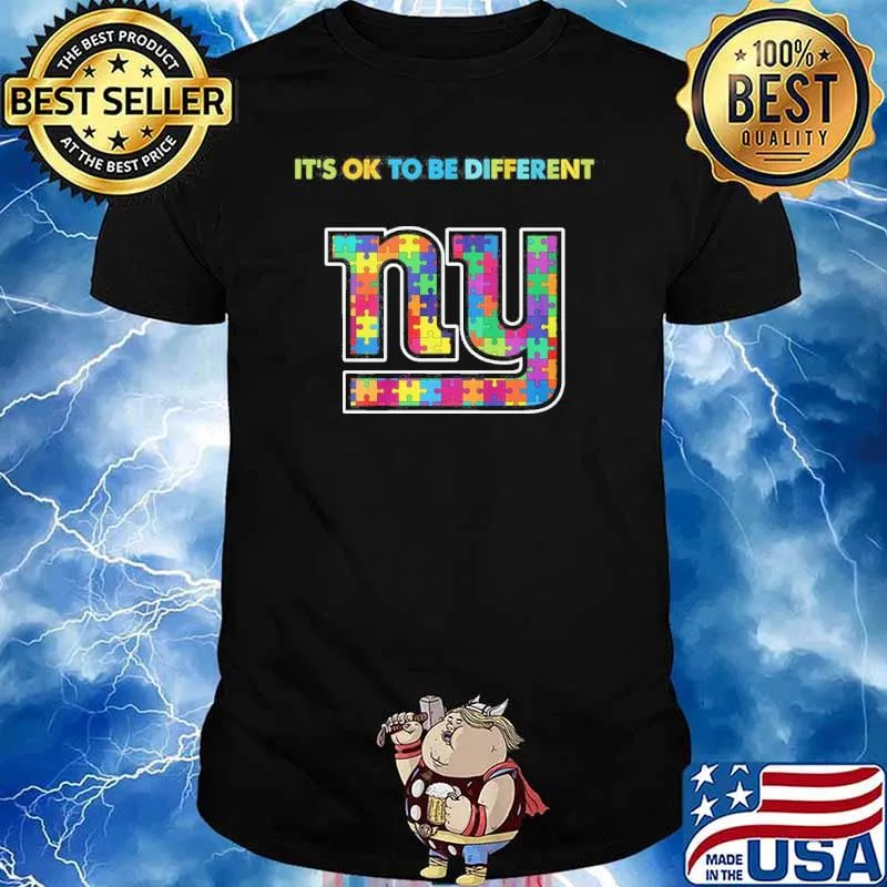 New York Giants it's ok to be different autism shirt