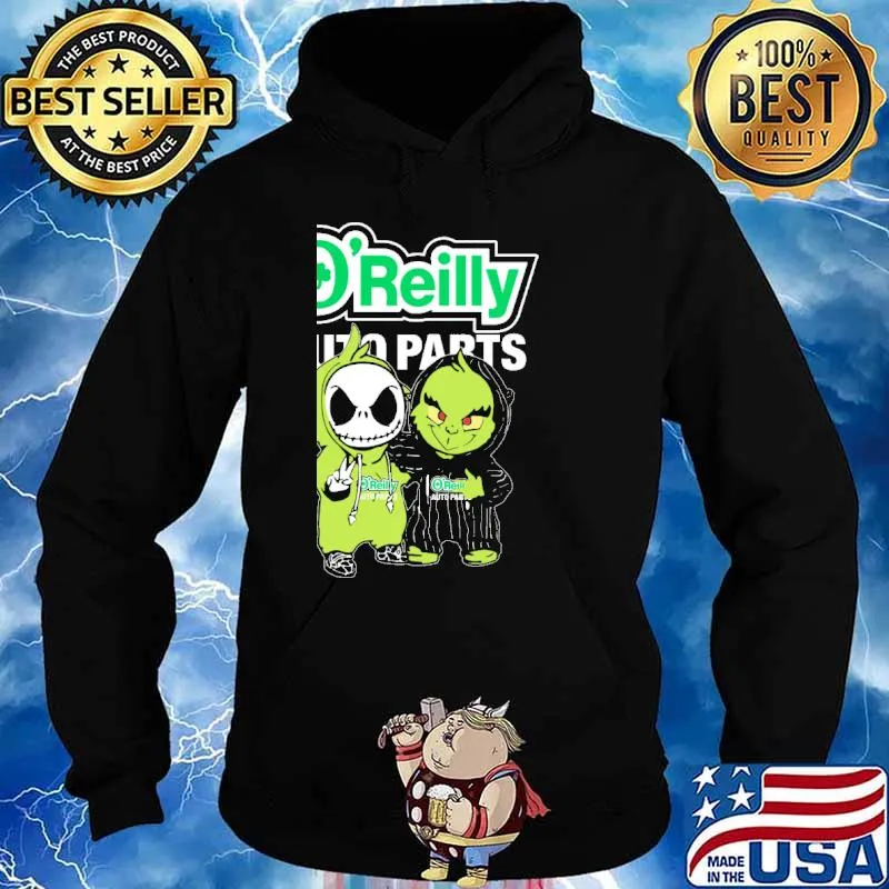 O'reilly auto parts jack skellington and grinch s Hoodie