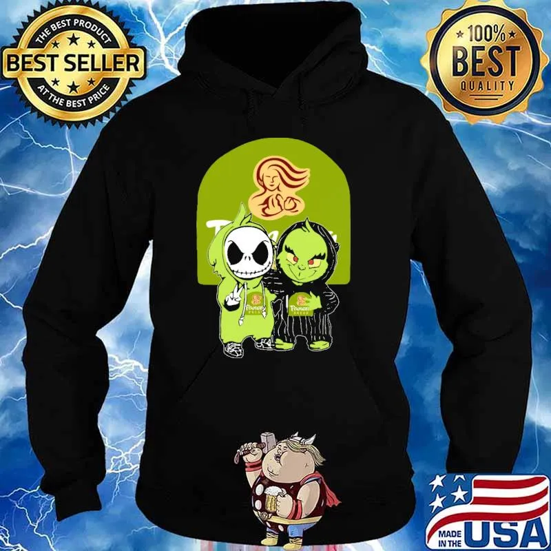 PANERA BREAD jack skellington and grinch s Hoodie