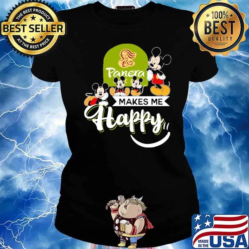 PANERA BREAD makes me happy Mickey s Ladies tee