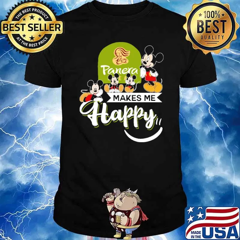 PANERA BREAD makes me happy Mickey shirt