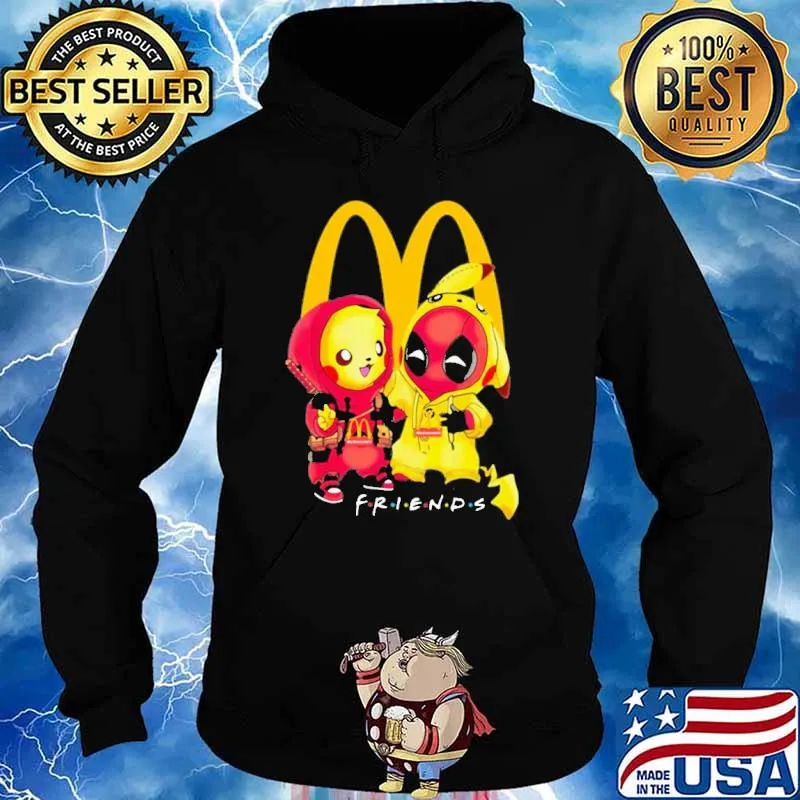 Pikachu and Deadpool friends McDonald's s Hoodie