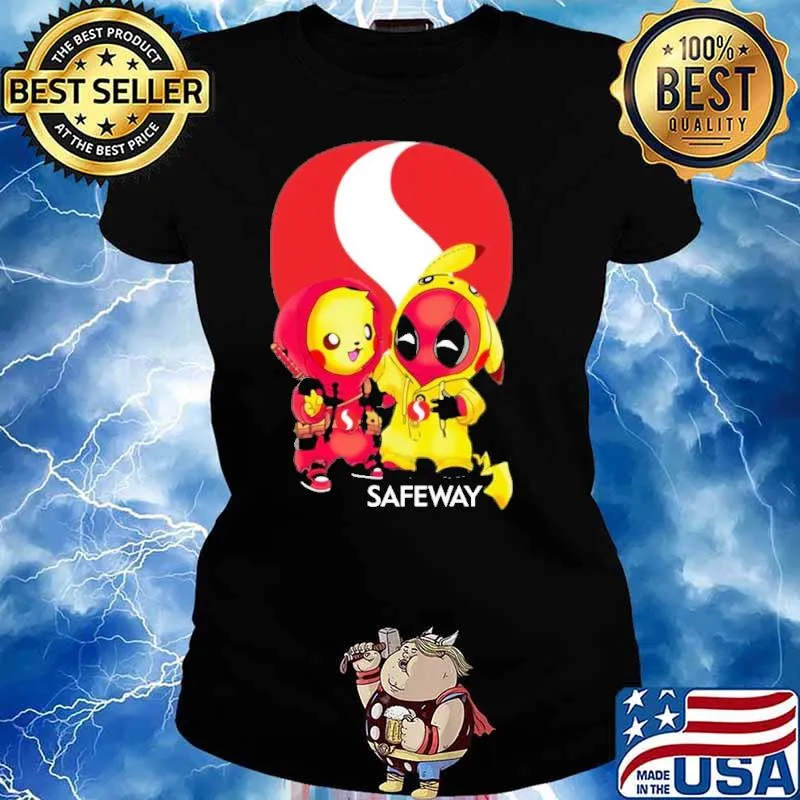 Pikachu Deadpool safeway s Ladies tee