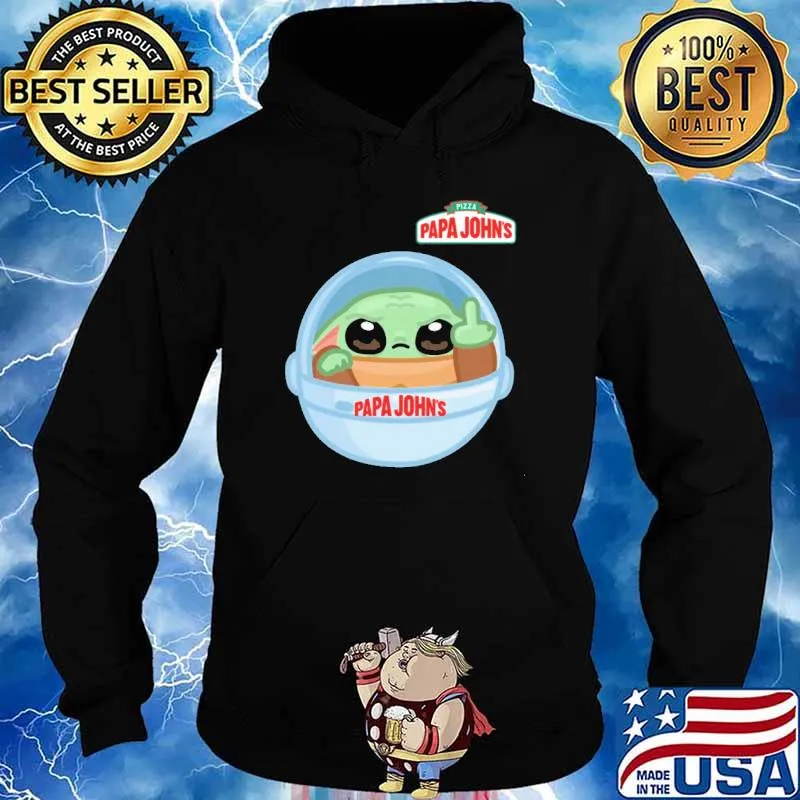 Pizza Papa John's baby yoda s Hoodie
