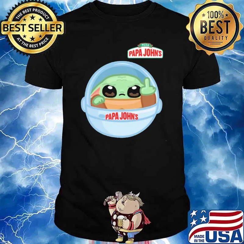 Pizza Papa John's baby yoda shirt