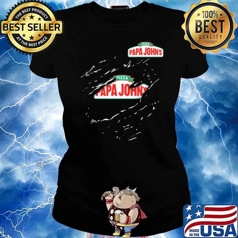 Pizza Papa John's logo s Ladies tee